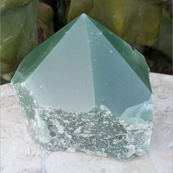 green AVENTURINE crystal rock mineral point : calmness PROSPERITY chakra 02 - Picture 3 of 6